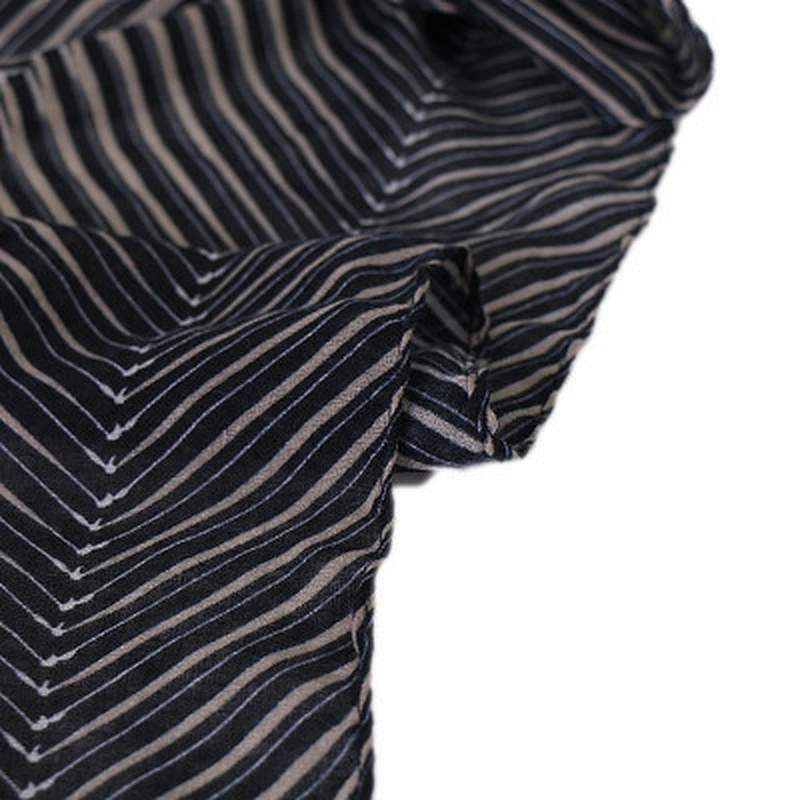 Breathable cotton and linen stripe all-matching shawl ladies fashion strips long scarfs for women