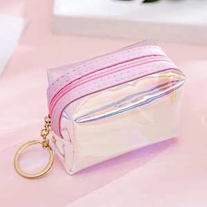 Korea creative net red girl heart laser coin purse mini cute portable coin storage bag small cosmetic bag