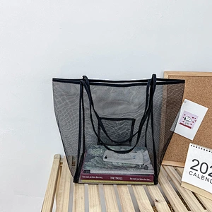 Fashion Large Soft Shoulder Bag Women Solid Color Portable Durable Shopping Tote Bag