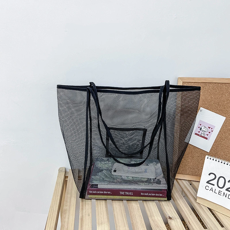 Fashion Large Soft Shoulder Bag Women Solid Color Portable Durable Shopping Tote Bag