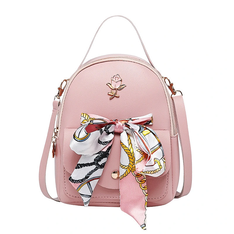2020 Fashion Trend Small Fresh Bow Small Backpack Shoulder Messenger Shoulder Female Backpack