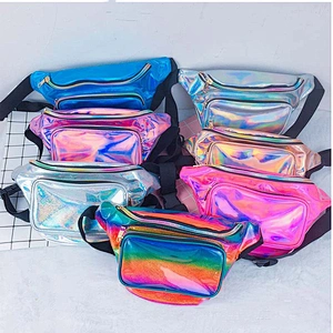 Ladies new laser PU sports waist bag chest bag multifunctional color single shoulder messenger outdoor wholesale customization
