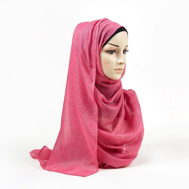 stock glitter quality rayon silk starry scarf muslim women shawl hijab
