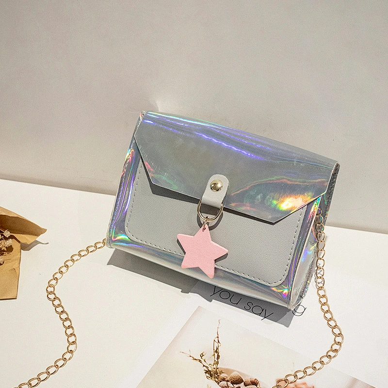 Wholesale 2020 Cheap Laser PU Single Shoulder Bag Ladies Fashion Small Crossbody Bag With Star Pendant