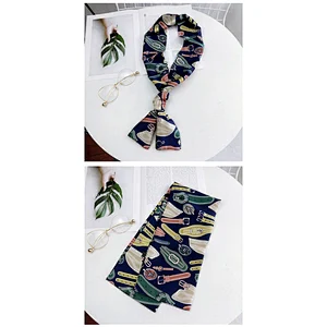 Custom Printed Spring Autumn Versatile Double-Sided Decorative Fashion Small Silk Scarves