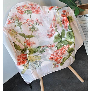 Wholesale Brand New Silk Scarf Women Spring Summer Silk Scarves Thin Flower Shawls Wraps Foulard Print Hijab Stoles