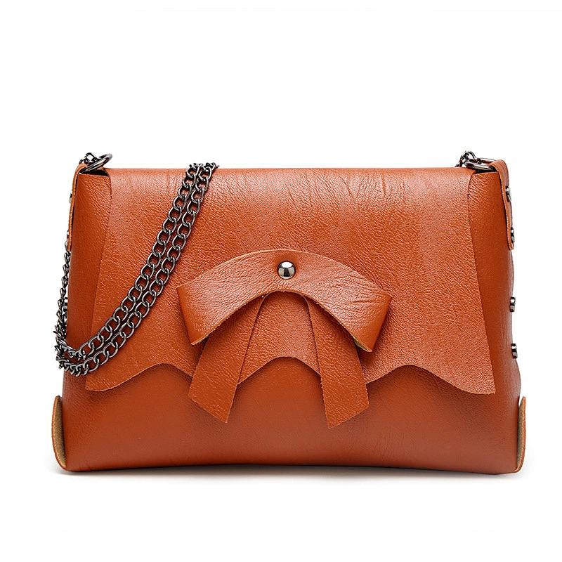 2020 Spring Summer Korean Version Of The Bow Shoulder Chain Leather Crossbody Bag Women