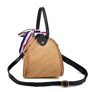 Vietnam Autumn Rattan Handmade Rattan Bag Straw Woven Bag, Bowknot Literary Beach Female Crossbody Bag