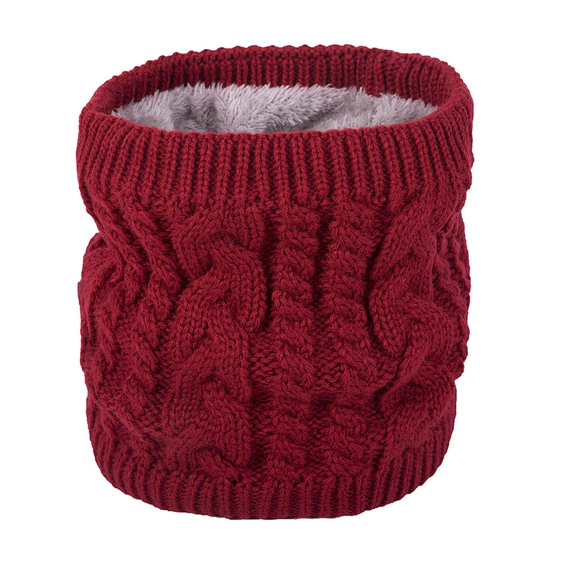 In Stock Couples Fashion All-Match Scarf Wool Yarn Warm Velvet Solid Color Collar Scarf