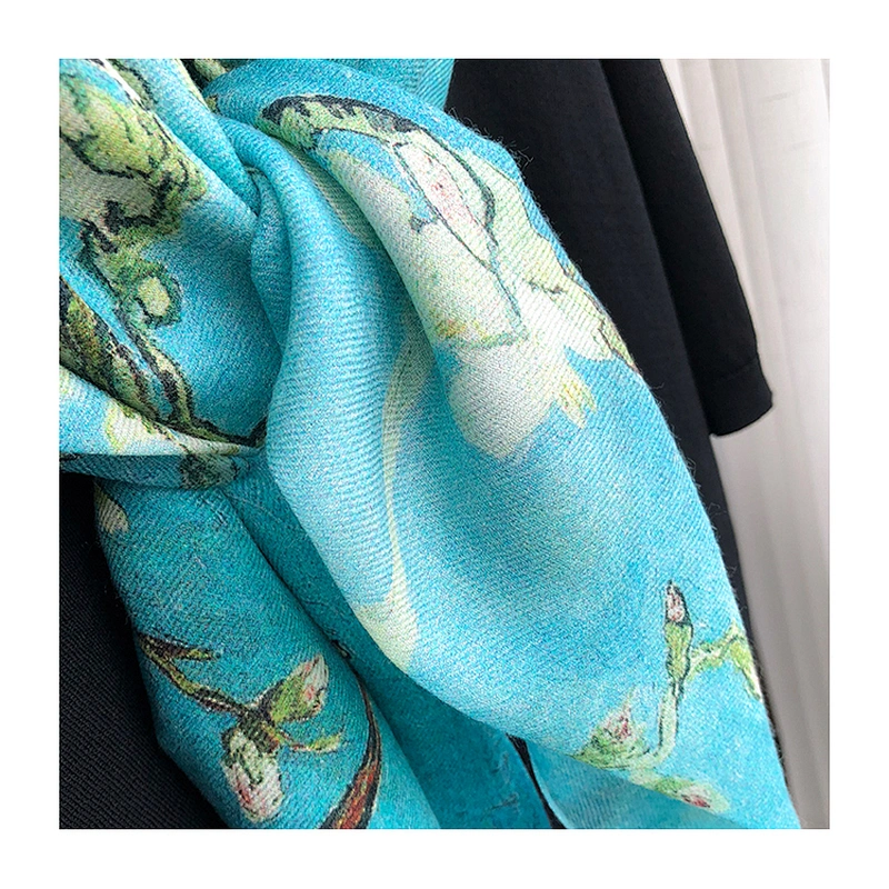 2020 Autumn Winter Cashmere Scarf Famous Painting Printing Outdoor Keep Warm Elegant Women Elegant Cashmere Shawl