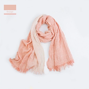 Direct Factory Wholesale Fashion Neutral Striped Cotton Linen Scarf