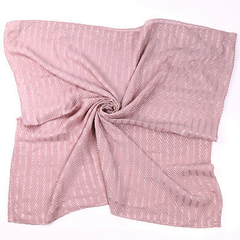 Monochrome 10 colors optional striped sunscreen shawl scarf cotton pleated muslim hijab scarf