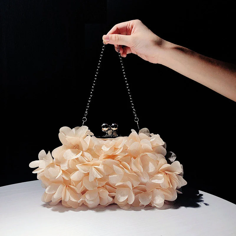 Luxury Style Flowers Evening Bag Ladies Elegant Clutch Bag Handbag