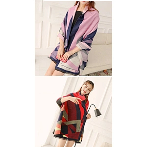 Autumn Winter New Cashmere Scarf Women Thick Shawl Keep Warm Wild Double-Sided Dual-Use Jacquard Scarves