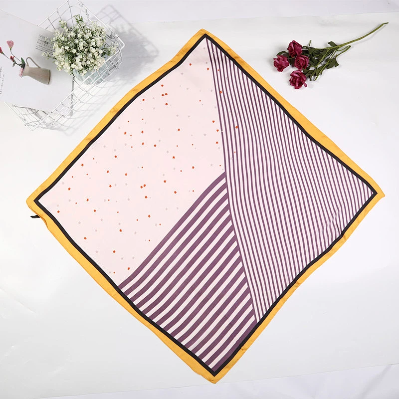 Stars and stripes printed sunscreenscarf OL professional wild designer 100% silk scarf square