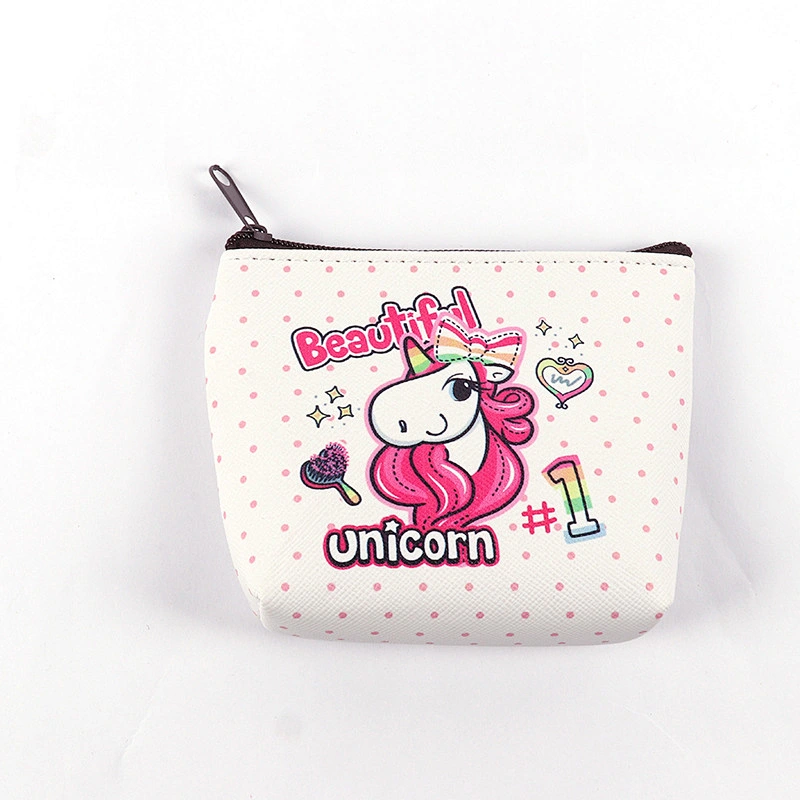 New cute unicorn coin purse small fresh female PVC coin purse candy color