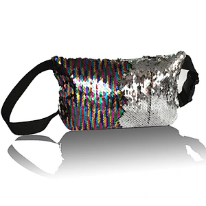 Sequined Waist Bag Europe America Women'S Sequin Waist Bag Mermaid Color Change Sequin Sports Waist Bag