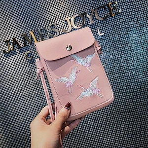 2020 New Student Handbags Fashion Simple Fresh Forest Embroidery Retro Personality Mobile Phone Bag