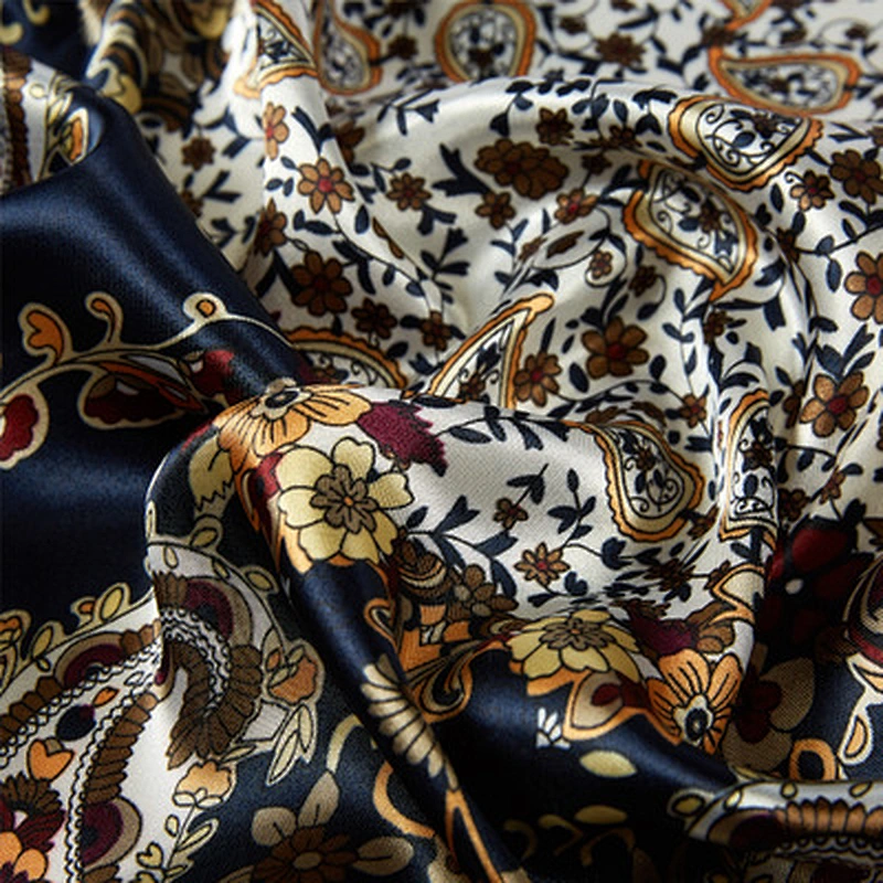 Factory direct silk scarves 90x90 female shawl retro wild scarf square small scarf wholesale