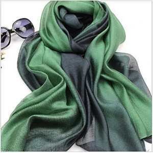 New silkworm silk gradient scarf silk cotton long scarf shawl female spring and autumn scarf