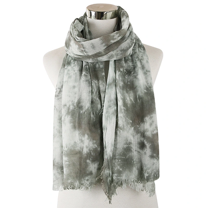 2020 New Autumn Winter Cotton Striped Handmade Tie-Dye Scarf Retro Cotton And Linen Scarf Sunscreen Shawl