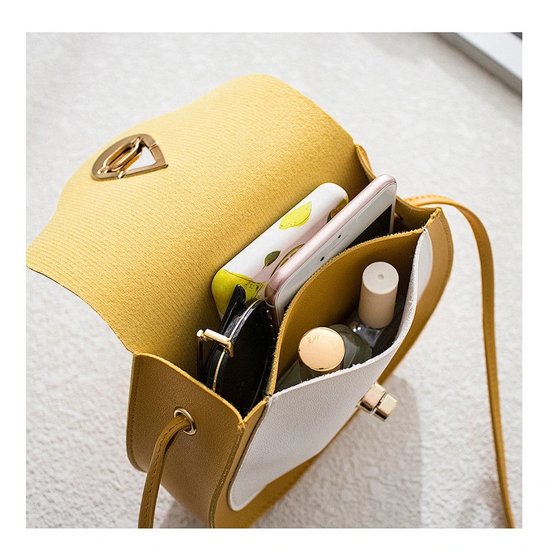 Korean Version 2020 New Small Mobile Phone Bag Personality Water Drop Lock PU Female Shoulder Bag Crossbody Bag