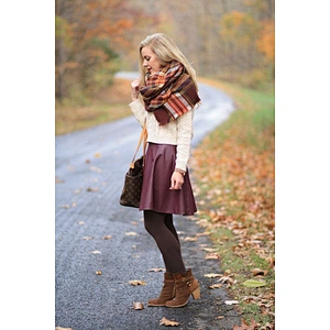Plaid Scarf Women'S Autumn Winter Thick Brand Square Scarf Literary Elegant Soft Wide Shawl