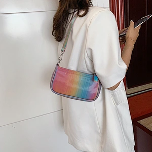 Ins Style Bag Female 2020 Summer New Trendy One-Shoulder Handbag Western Rainbow Underarm Bag