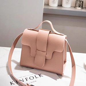 Wholesale Women 2020 New Style Mini Pure Colour Student Shoulder Bag PU Leather Girls Simple Retro Package Messenger Bags