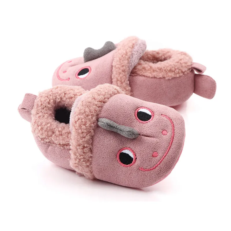 Winter Children Home Slippers Kids Baby Cartoon Animals Shoes Girls Plush Warm Slippers Boys Indoor Slippers