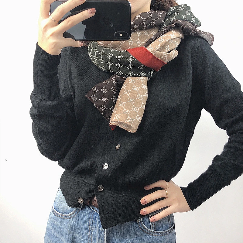 2020 Autumn New Scarf Female Korean Version Wild Thin Dual-Use Linen Scarf Cotton And Linen Gauze Scarves Wholesale