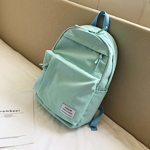 Factory Wholesale Fashion Travel Candy Colored Large Capacity Nylon Backpack School Bag For Teen Girls