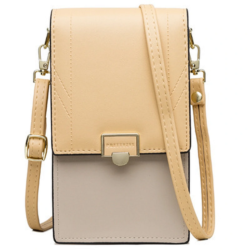 2020 New Ladies Mobile Phone Bag Solid Color Small Fresh Buckle Shoulder Bag Ladies Diagonal Handbag