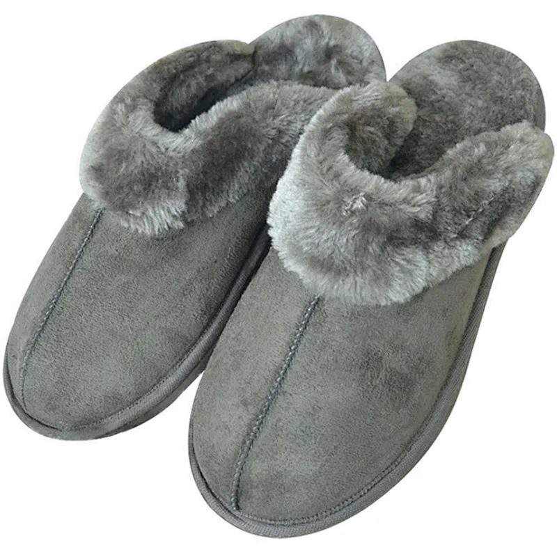 Soft Warm Winter Plush Shoes Fur Suede Slip-Resistant Indoor & Outdoor Slippers Soft Shoes
