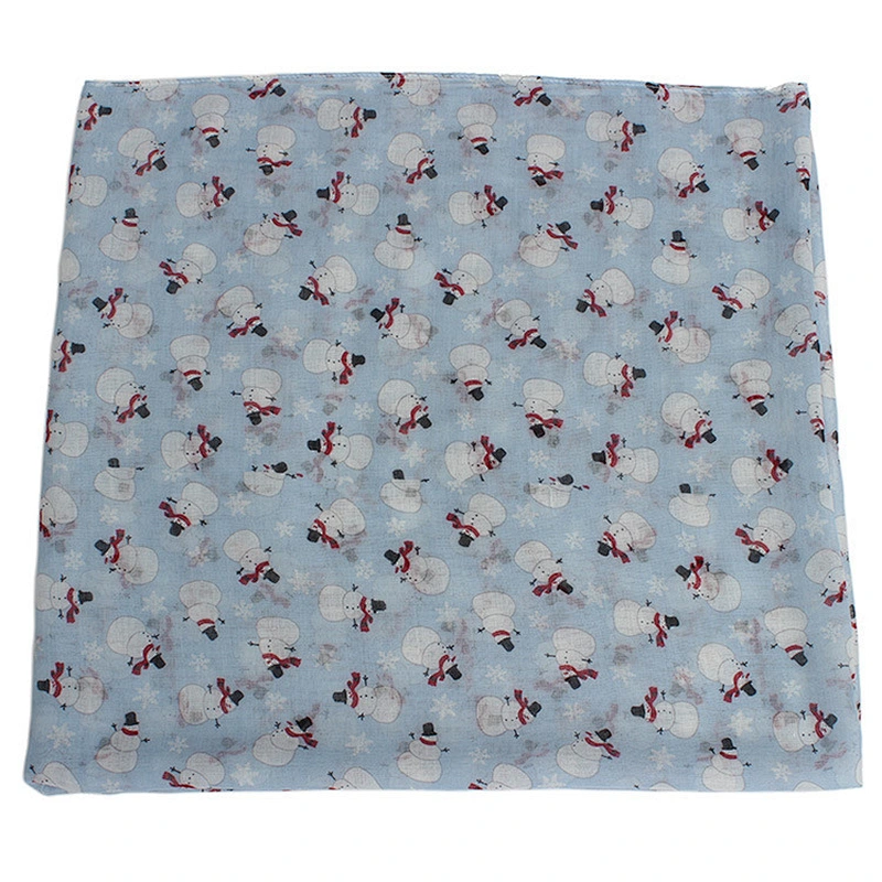 New christmas day elk cartoon printed fashion bali yarn scarf little snowman shawl