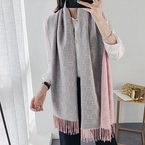 Factory Wholesale New Scarf Gifts Women European Style Double-Sided Letters Cashmere Wild Warm Shawl