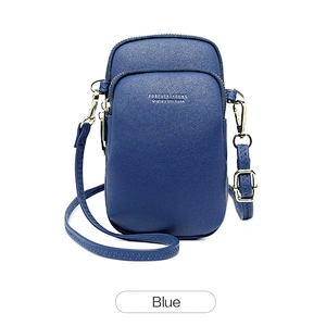 2020 new Korean version of simple diagonal bag ladies mobile phone bag PU pure color wild single shoulder fashion small bag