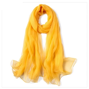 New Design Soft Chiffon Scarf Beach Towel Oversize Solid Color Chiffon Scarf Ice Silk Premium Voile Scarf