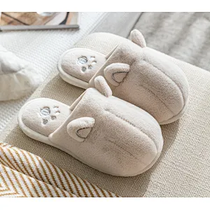 Wholesale 2020 Cotton Slippers Home Female Winter Home Children Cute Warm Couple Male Parent-Child Plush Slippers