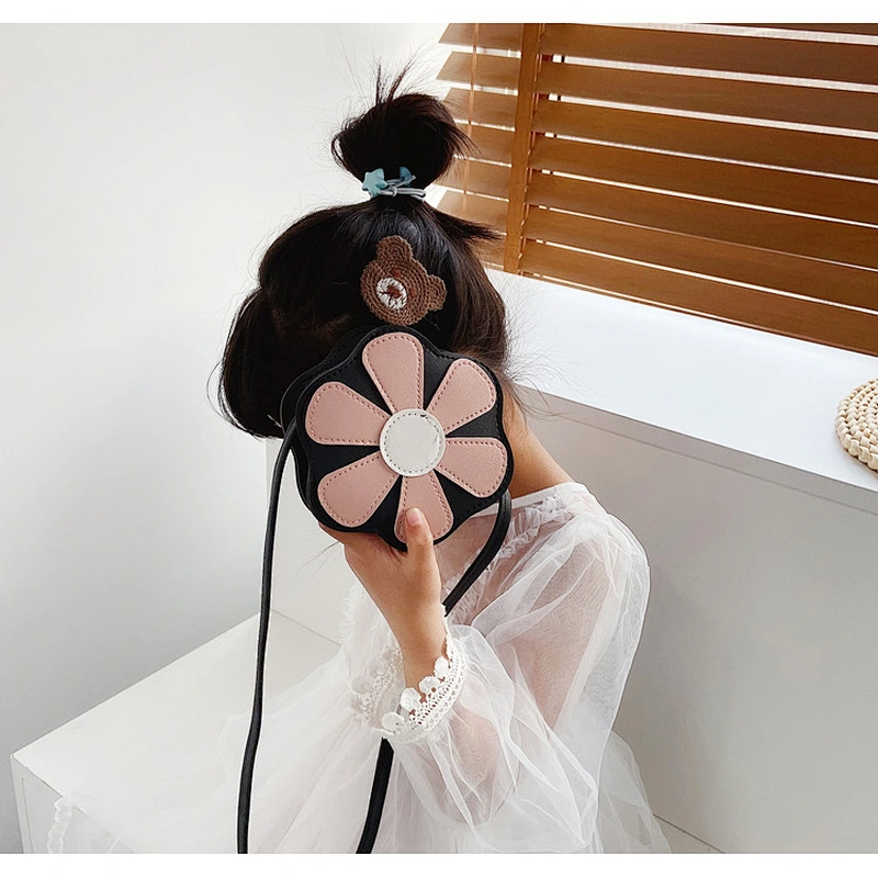 2020 New Spring Fashion Single-Shoulder Mini Hand Bag Girl Pu Leather Children School Flower Cross Body Bag
