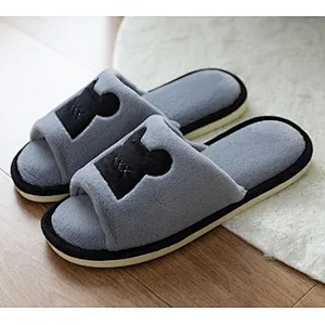 New Cute Parent-Child Children Autumn Winter Home Cotton Slippers Couples Indoor Non-Slip Soft-Soled Slippers For Women