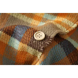 Wholesale Cashmere Scarves Female Ladies Cloak Shawl Winter Dual-Use Thick Tassel Plaid Button Scarf