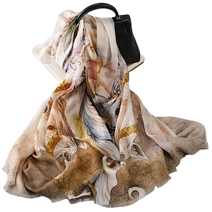 Fashion cashmere temperament wild plant flower lady shawl cashmere warm scarf