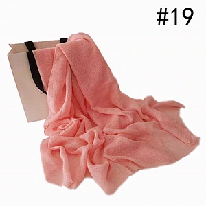 Wholesale Price 80*180cm Women Muslim Crinkle Hijab Scarf Femme Musulman Soft Cotton Headscarf Islamic Hijab Shawls And Wraps