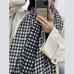 American Style Feather Yarn Scarf Women Shawl Winter Wild Star Retro Scarf Thick Warm Scarf
