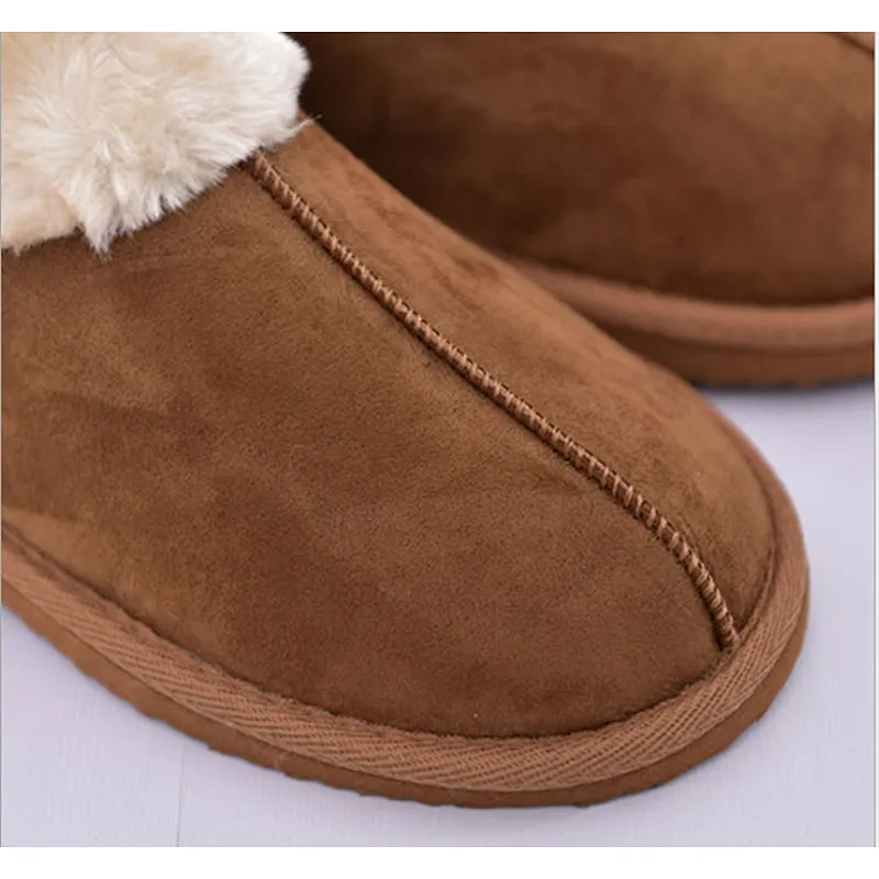 Soft Warm Winter Plush Shoes Fur Suede Slip-Resistant Indoor & Outdoor Slippers Soft Shoes