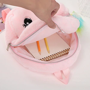 2020 Unicorn Plush Cartoon School Bag Animal Soft Stuffed Plush Backpack Bag For Children Toy