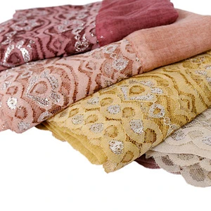 Spring lace lace sunscreen headscarf women new muslim lace scarf cotton long shawl hijab