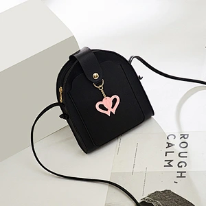 Beautiful Double Heart Decor Luxury Small Cross Body Mini Bags For Women And Ladies