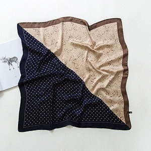 Ladies Silk Scarf Autumn Winter Korean Wild Professional Cashew Flower Small Square Scarf Decoration Work Scarf